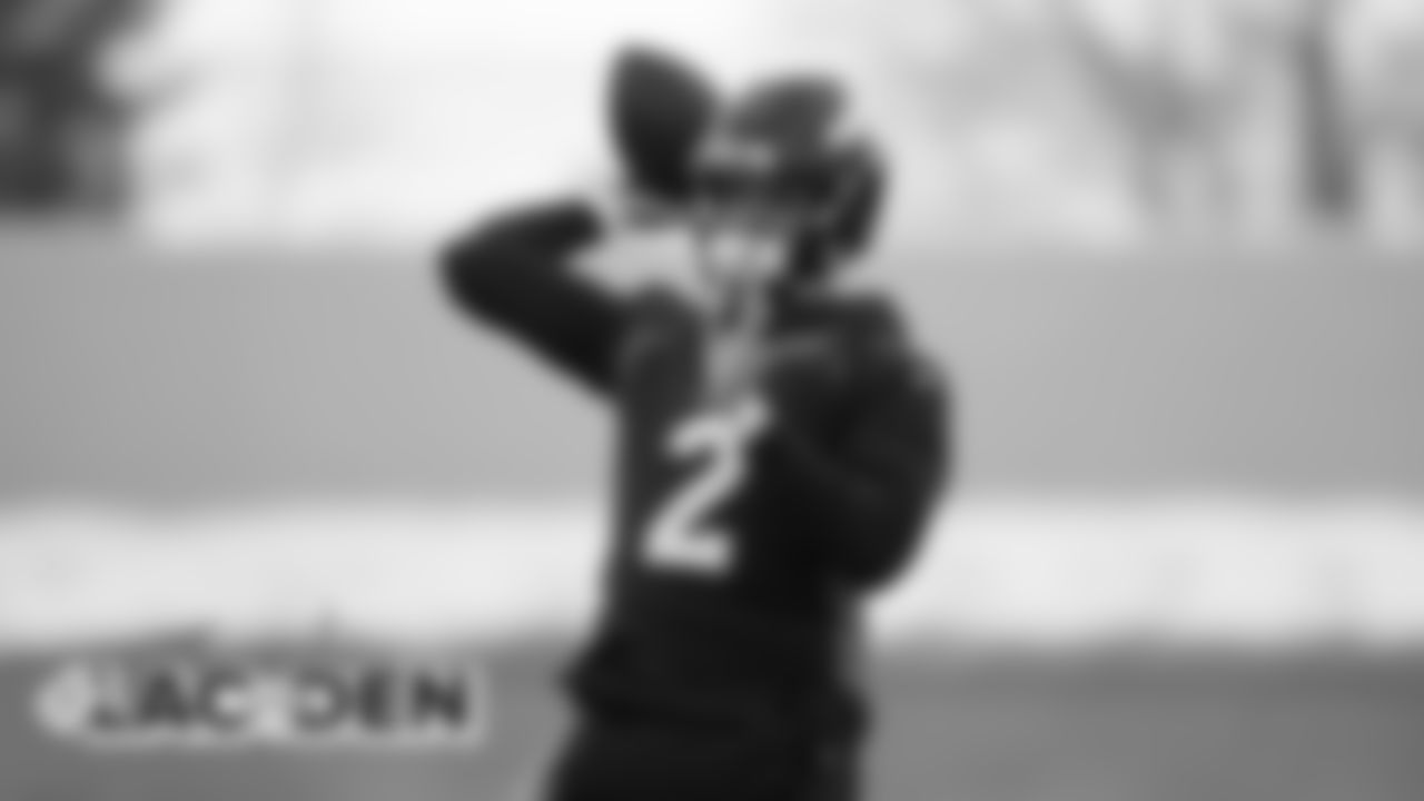 Brandon Allen at practice at UCHealth Training Center on November 28, 2019. (Photo by Ben Swanson)