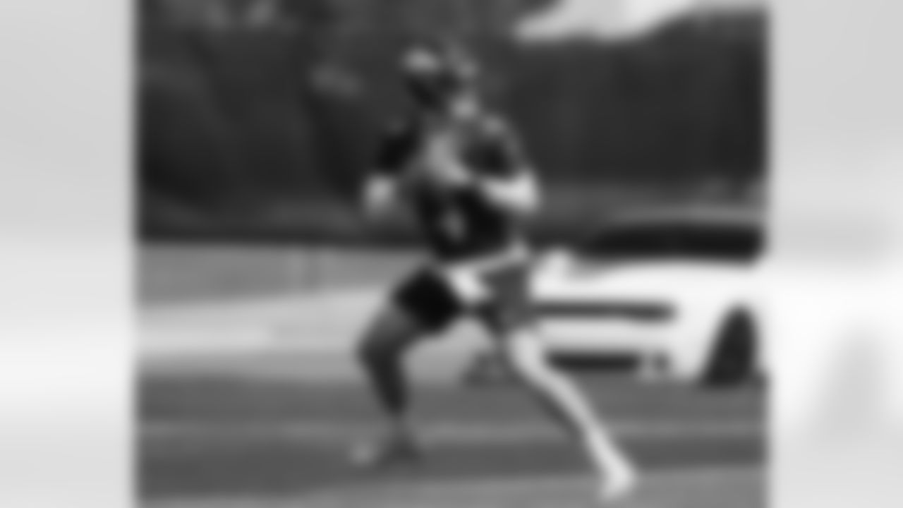 Brett Rypien during a training camp practice for early reports (rookies, quarterbacks and select veterans) at UCHealth Training Center on July 25, 2021. (Photo by Ben Swanson)