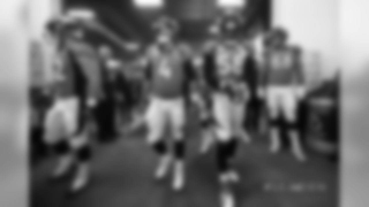 Case Keenum and Von Miller in the tunnel during player introductions before the Broncos' Week 1 game against the Seattle Seahawks at Broncos Stadium at Mile High on September 9, 2018.