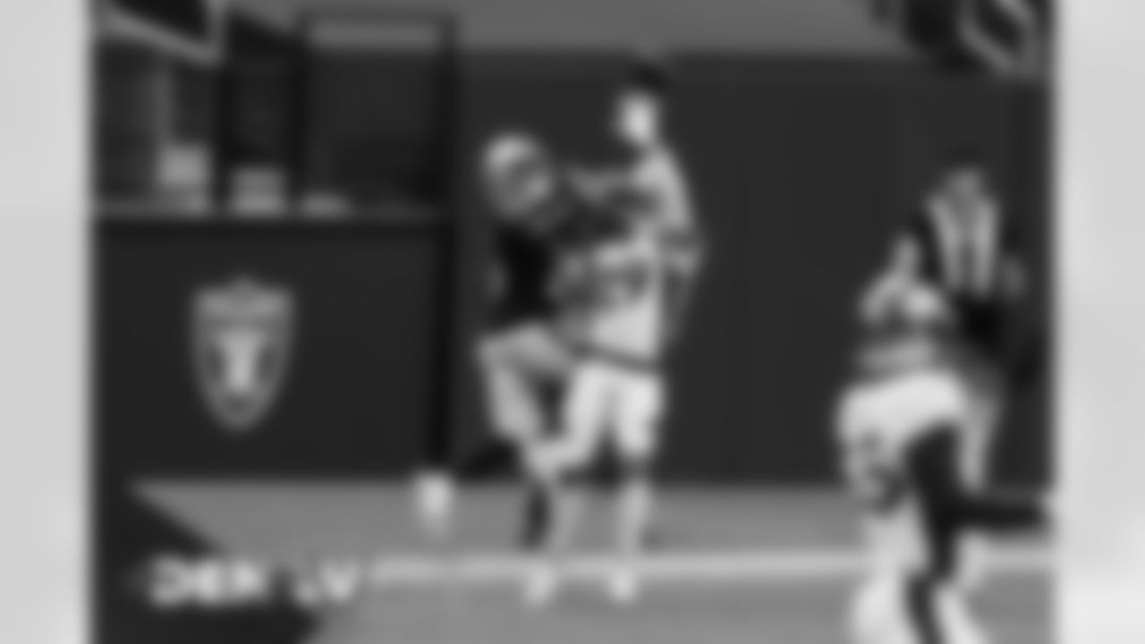 Bryce Callahan during the first half of the Broncos' Week 10 game against the Las Vegas Raiders at Allegiant Stadium in Las Vegas, Nevada. (Photo by Gabriel Christus)