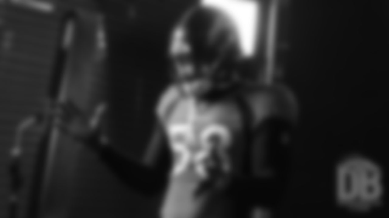 Von Miller during the Broncos' media day for players to record video and photo shoots for broadcast networks and local media on June 4, 2019.