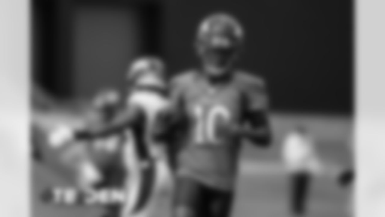 Jerry Jeudy during practice at UCHealth Training Center on September 25, 2020. (Photo by Ben Swanson)