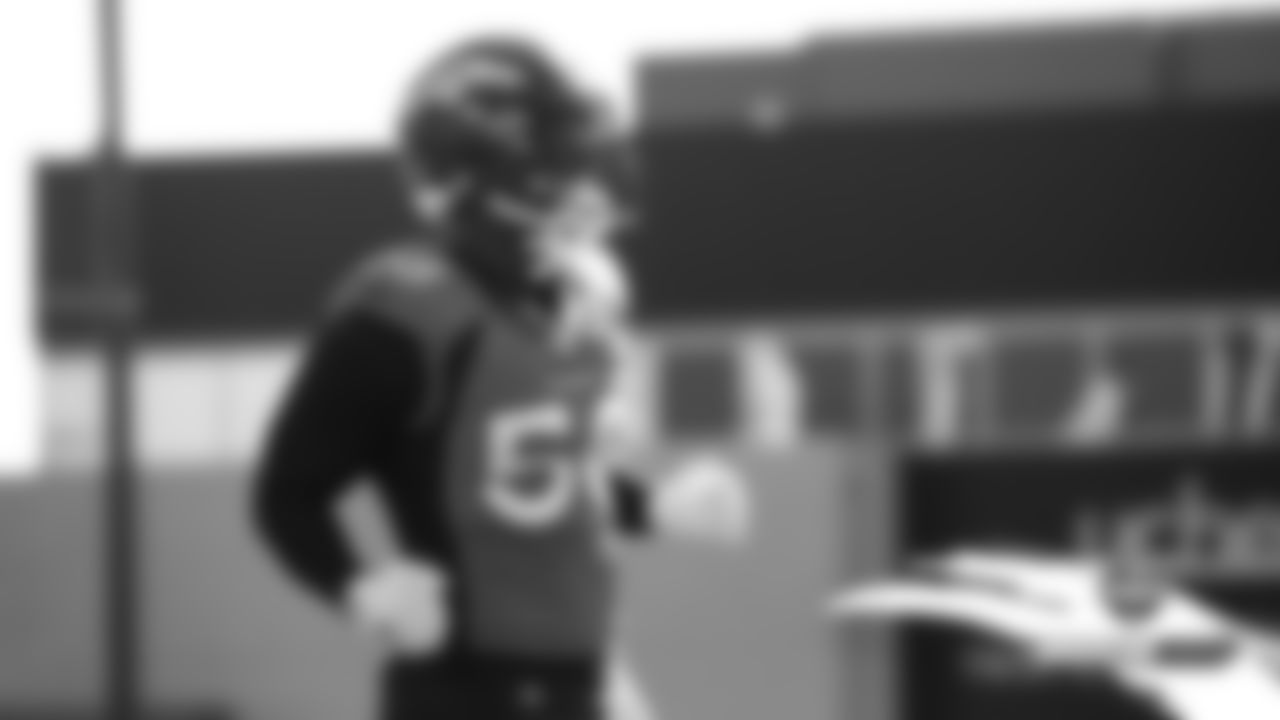 Von Miller before practice on Day 14 of training camp on August 6, 2019.