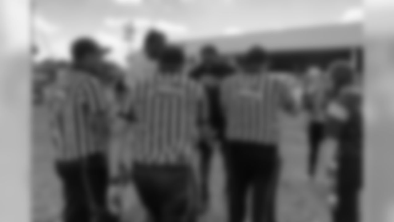 Zach Kerr visits the Tochito National Tournament championship game on February 10, 2019, as a player ambassador for the flag football tournament.