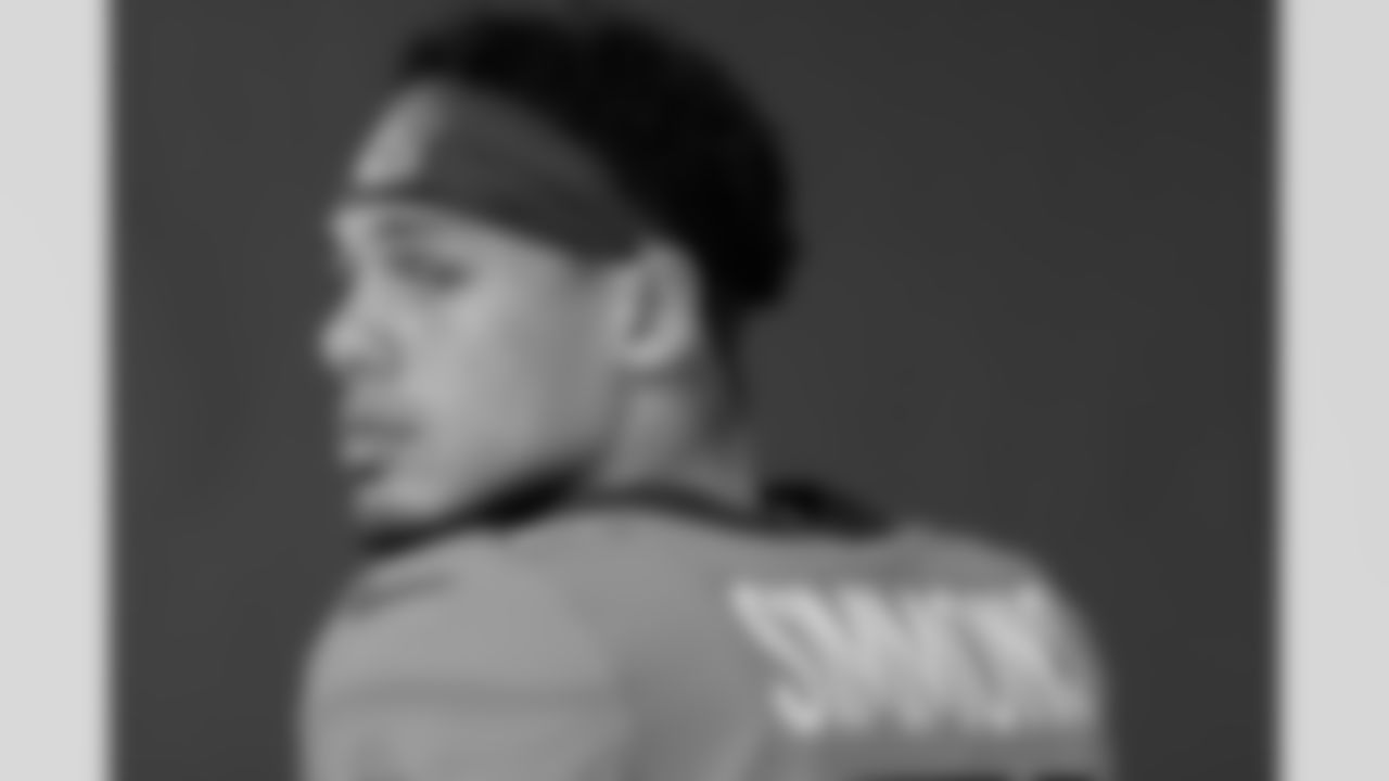 Justin Simmons poses for a portrait on media day on June 14, 2021. Photo by Gabriel Christus