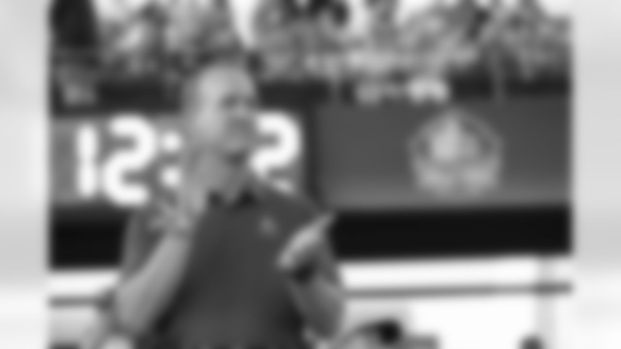 NFL Hall Of Famer Peyton Manning prior to an NFL football game between the Pittsburgh Steelers and Dallas Cowboys on Thursday, August 5, 2021 in Canton, Ohio. (Aaron Doster/NFL)