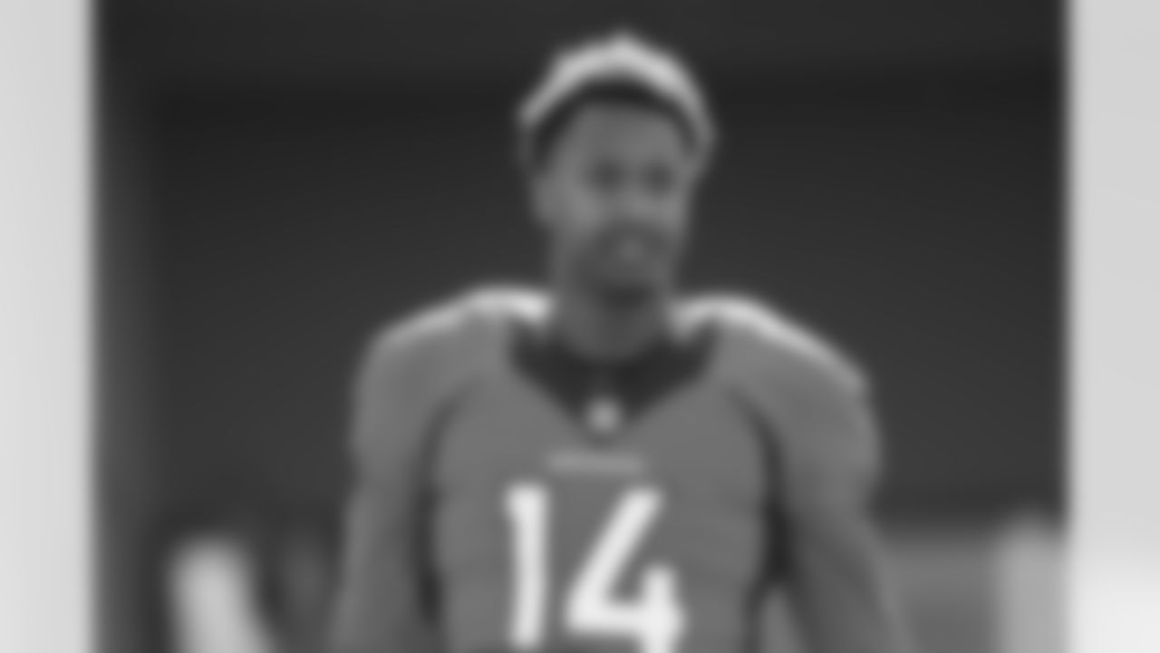 Courtland Sutton at the Broncos' OTA practice.