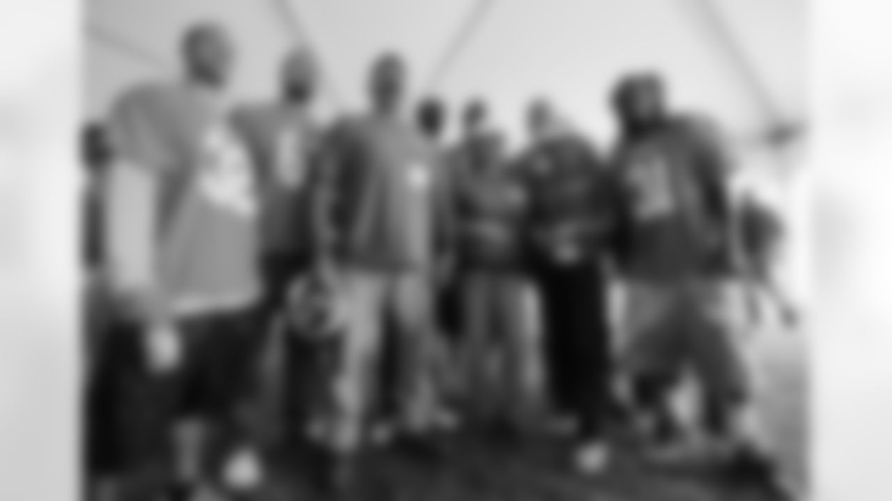 Tony Carter, Demaryius Thomas, Chris Clark, Ben Garland, Paul Cornick Dominique Rodgers-Cromartie and Omar Bolden
