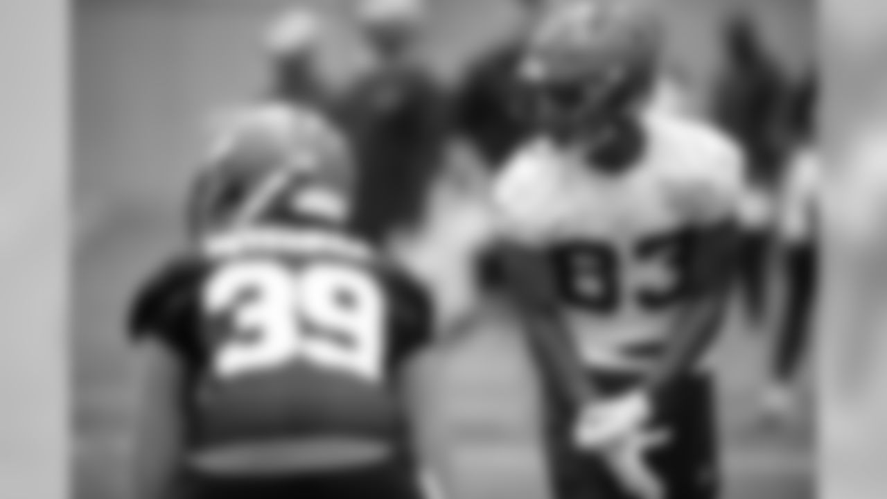 Wide receiver D.J. Montgomery (83) during the last day of minicamp on June 6, 2019.