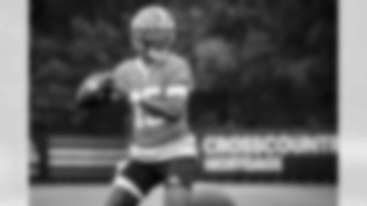 Quarterback Joshua Dobbs (15) during a field workout at CrossCountry Mortgage Campus on July 20, 2023.