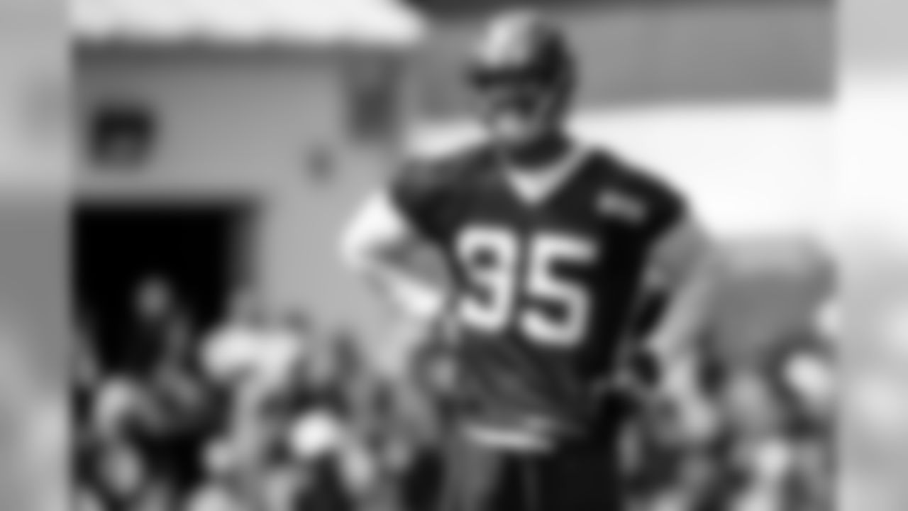 Defensive end Myles Garrett (95) during the first day of training camp on July 25, 2019.