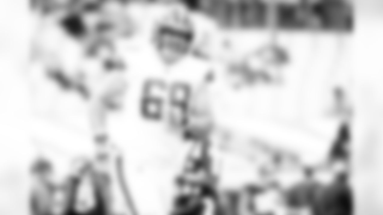 Offensive tackle Michael Dunn (68) during a NFL football game between the Cleveland Browns and Jacksonville Jaguars on November 29, 2020 at TIAA Bank Field. The Browns won 27-25.