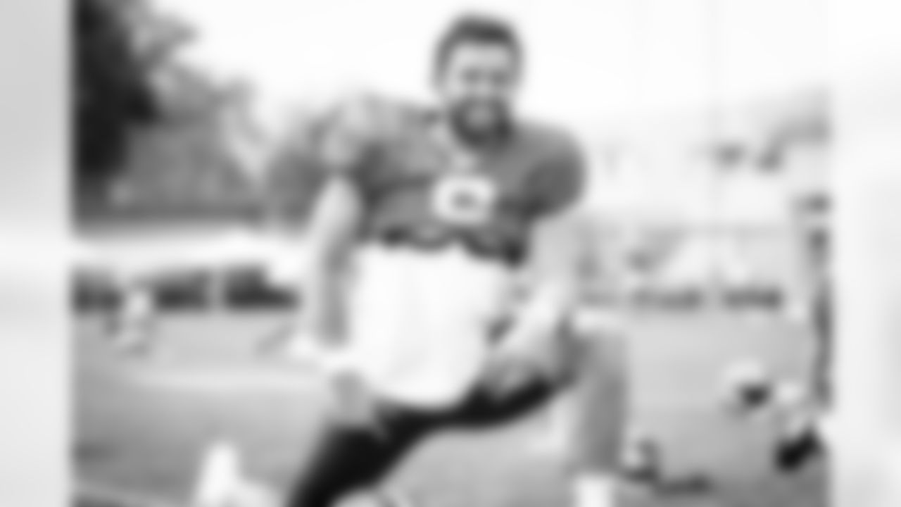 Quarterback Baker Mayfield (6) during the eighth day of training camp on August 6, 2021.