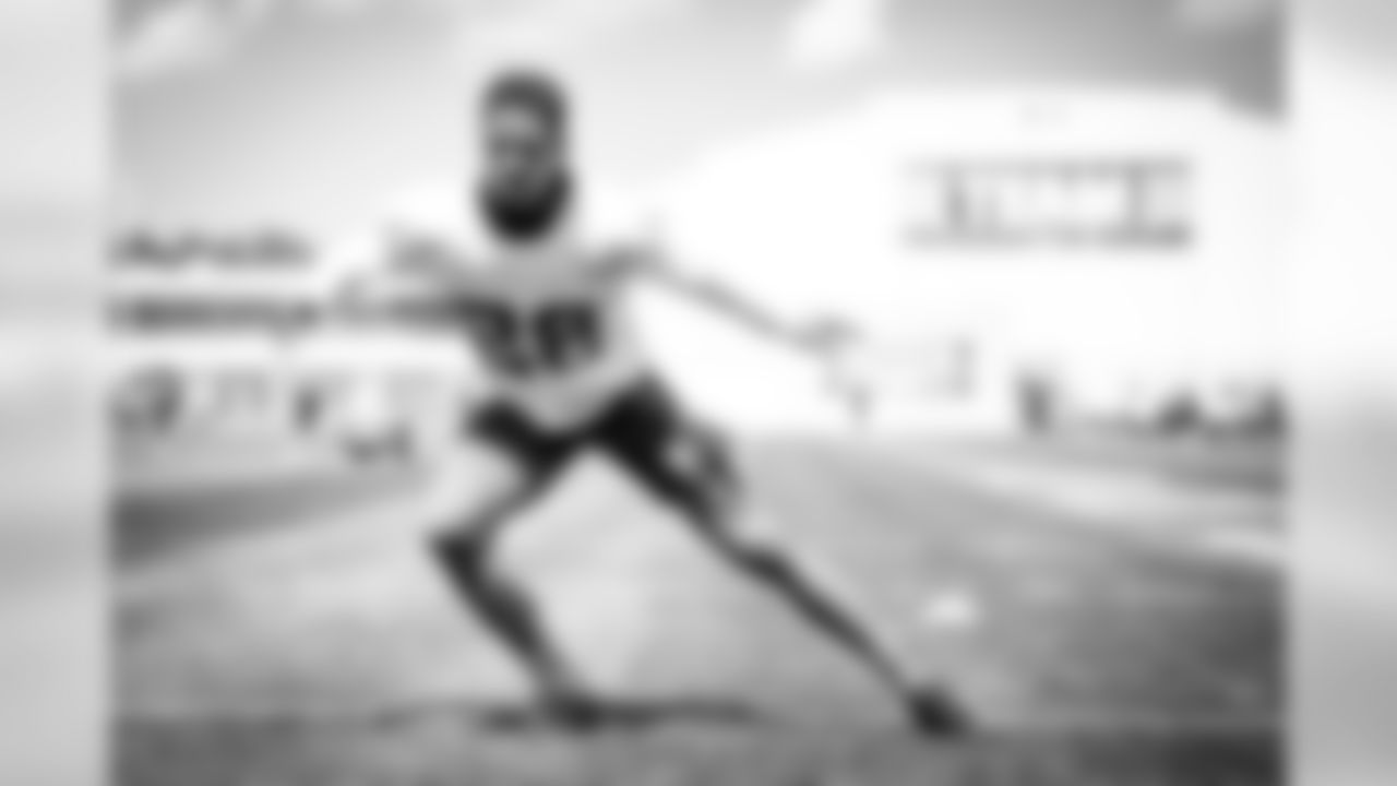 Cornerback Kevin Johnson (28) during workouts on August 10, 2020