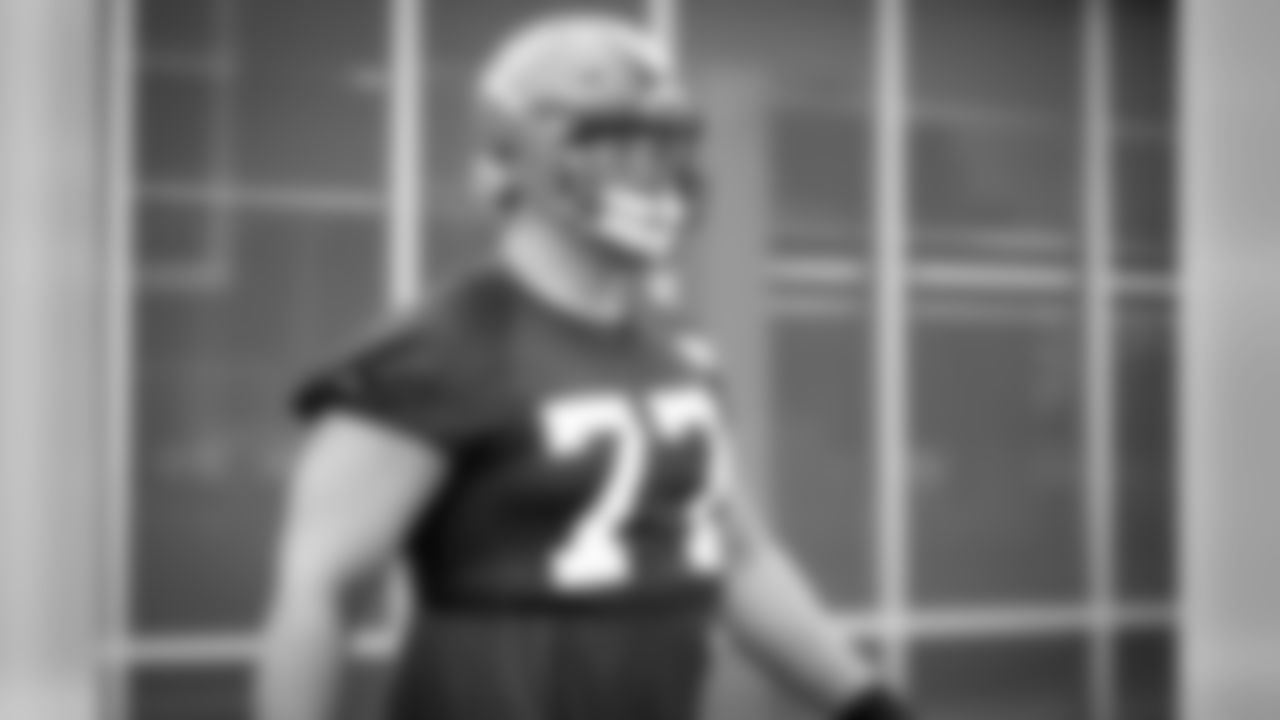 Offensive guard Wyatt Teller (77) during practice on September 2, 2019