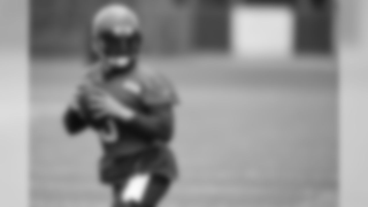 Quarterback Baker Mayfield (6) during the first day of minicamp on June 4, 2019.