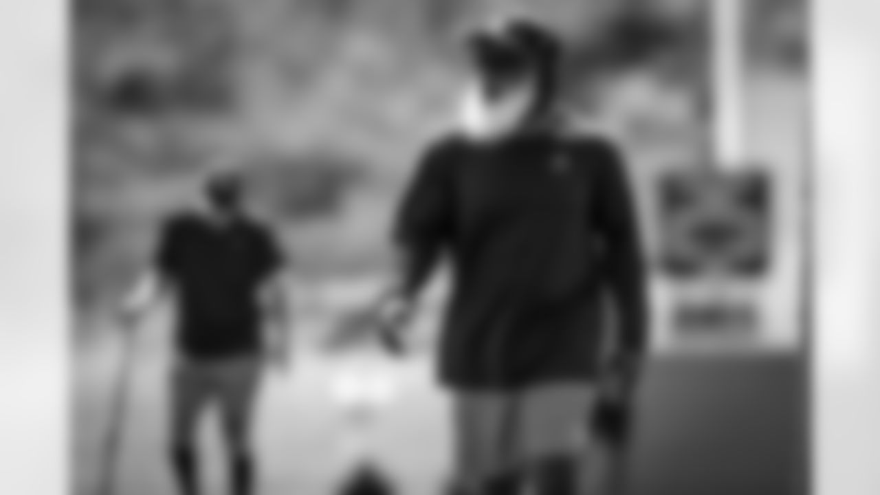 Run Game Coordinator/Running Backs Coach Stump Mitchell during Phase II Fieldwork at The Greenbrier on July 23, 2023.