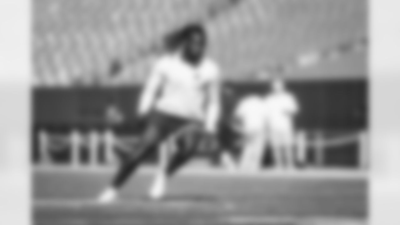 A player before a preseason NFL football game between the Chicago Bears and Cleveland Browns on August 27, 2022 at FirstEnergy Stadium.