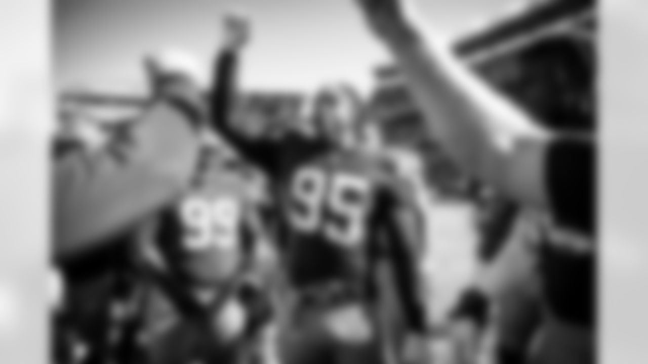 Defensive end Myles Garrett (95) before a NFL football game between the Pittsburgh Steelers and Cleveland Browns on October 31, 2021 at FirstEnergy Stadium. The Browns lost 10-15.