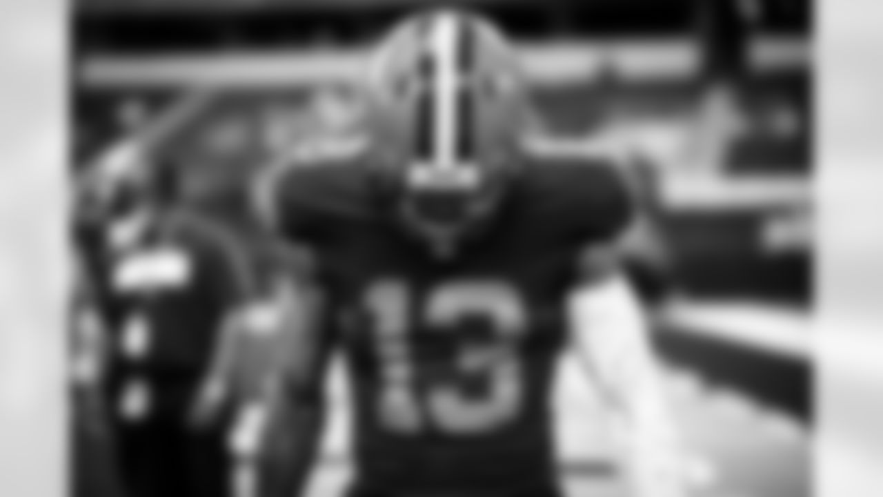 Wide receiver Odell Beckham Jr. (13) before a NFL football game between the Cleveland Browns and Dallas Cowboys on October 4, 2020 at AT&T Stadium. The Browns won 49 - 38.