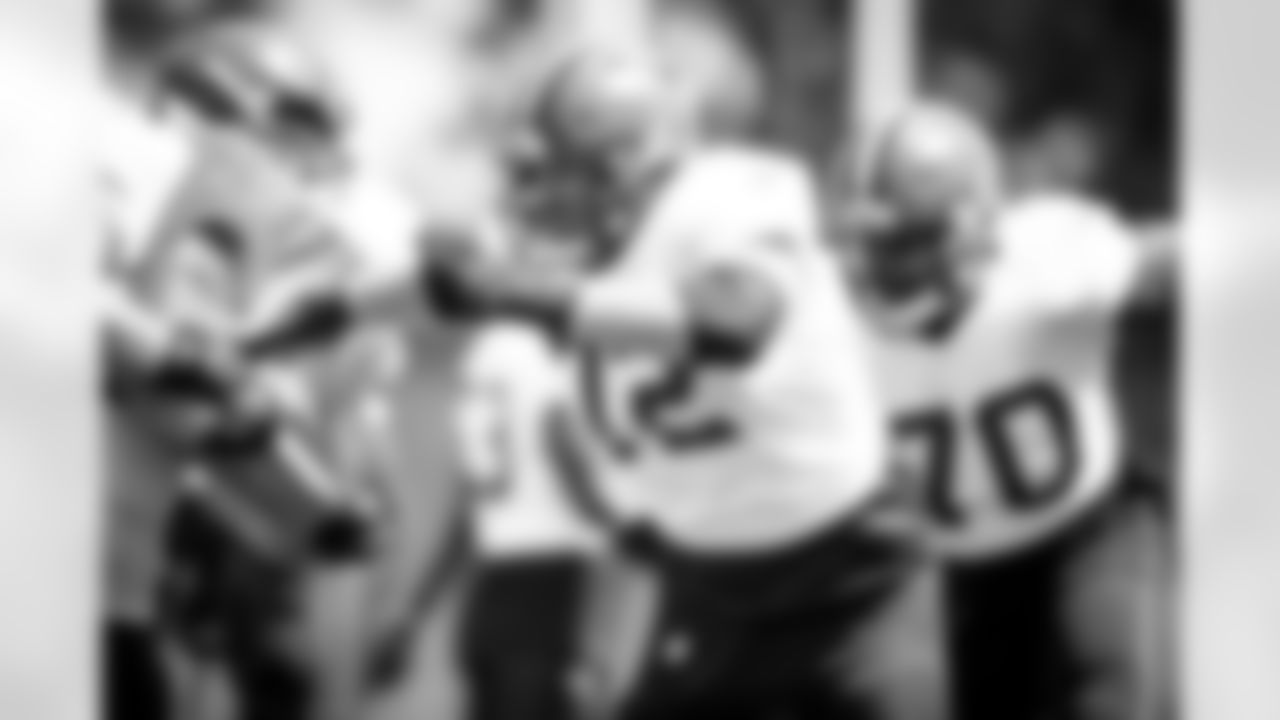 Colby Gossett during the sixth day of training camp on August 3, 2021.