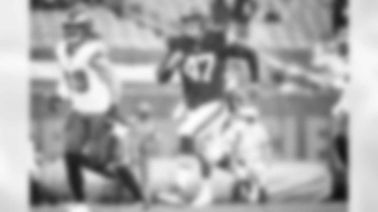 Long snapper Charley Hughlett (47) during a NFL football game between the Philadelphia Eagles and Cleveland Browns on November 22, 2020 at FirstEnergy Stadium. The Browns won 22-17.