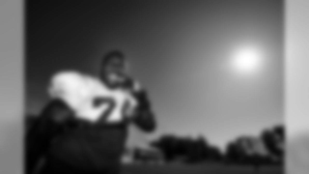 Offensive tackle Chris Hubbard (74) during the eighteenth day of camp on August 20, 2019.