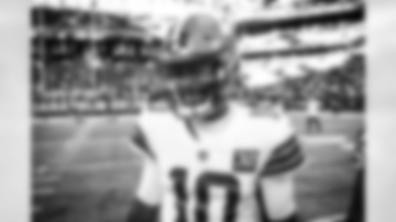 Quarterback P.J. Walker (10) after a NFL football game between the Cleveland Browns and Indianapolis Colts on October 22, 2023 at Lucas Oil Stadium. The Browns won 39-38.