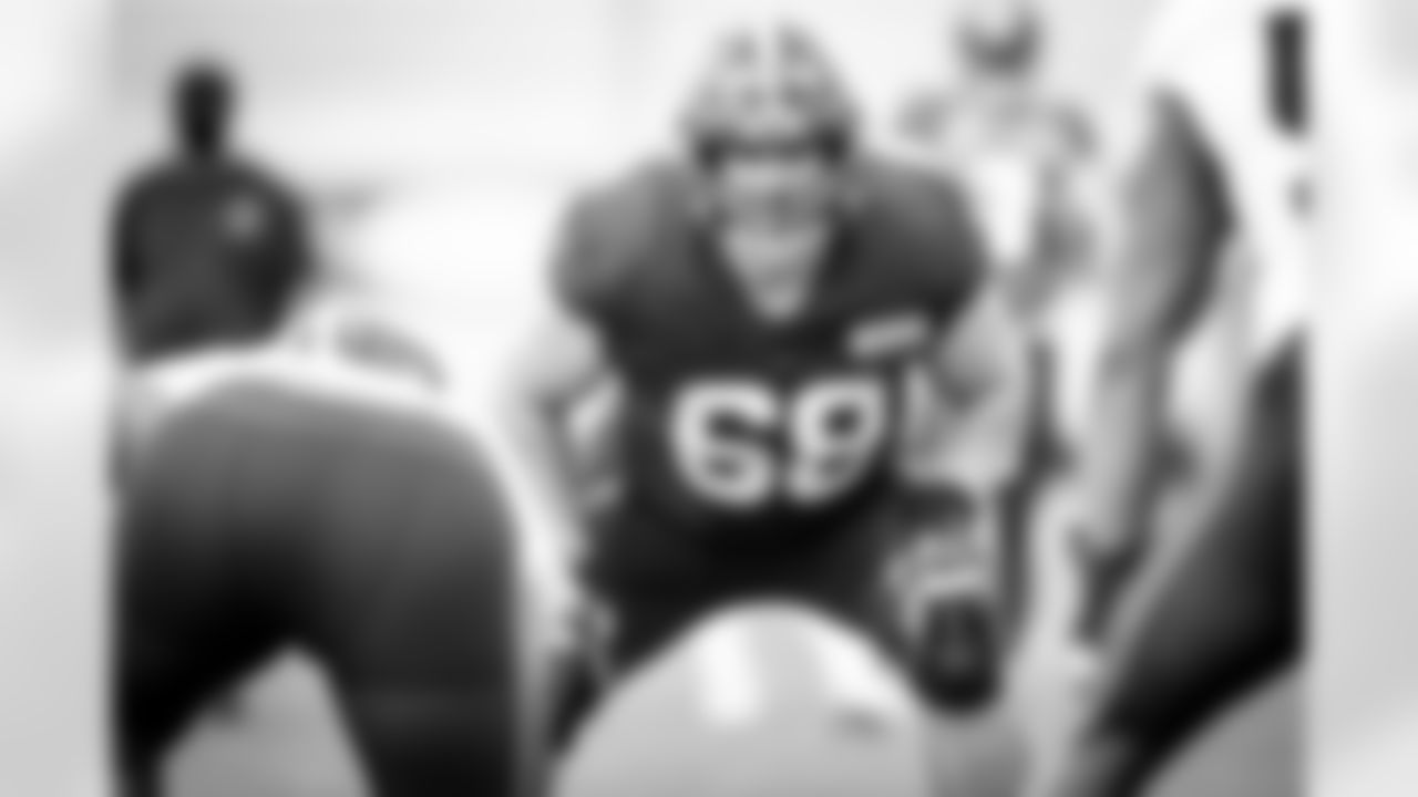 Offensive tackle Michael Dunn (68) during practice on August 24, 2020