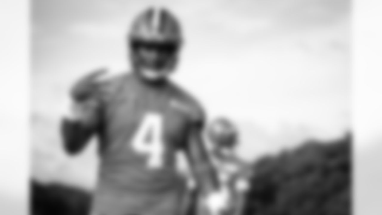 Quarterback Deshaun Watson (4) during Day 6 of Training Camp at The Greenbrier on July 30, 2023.