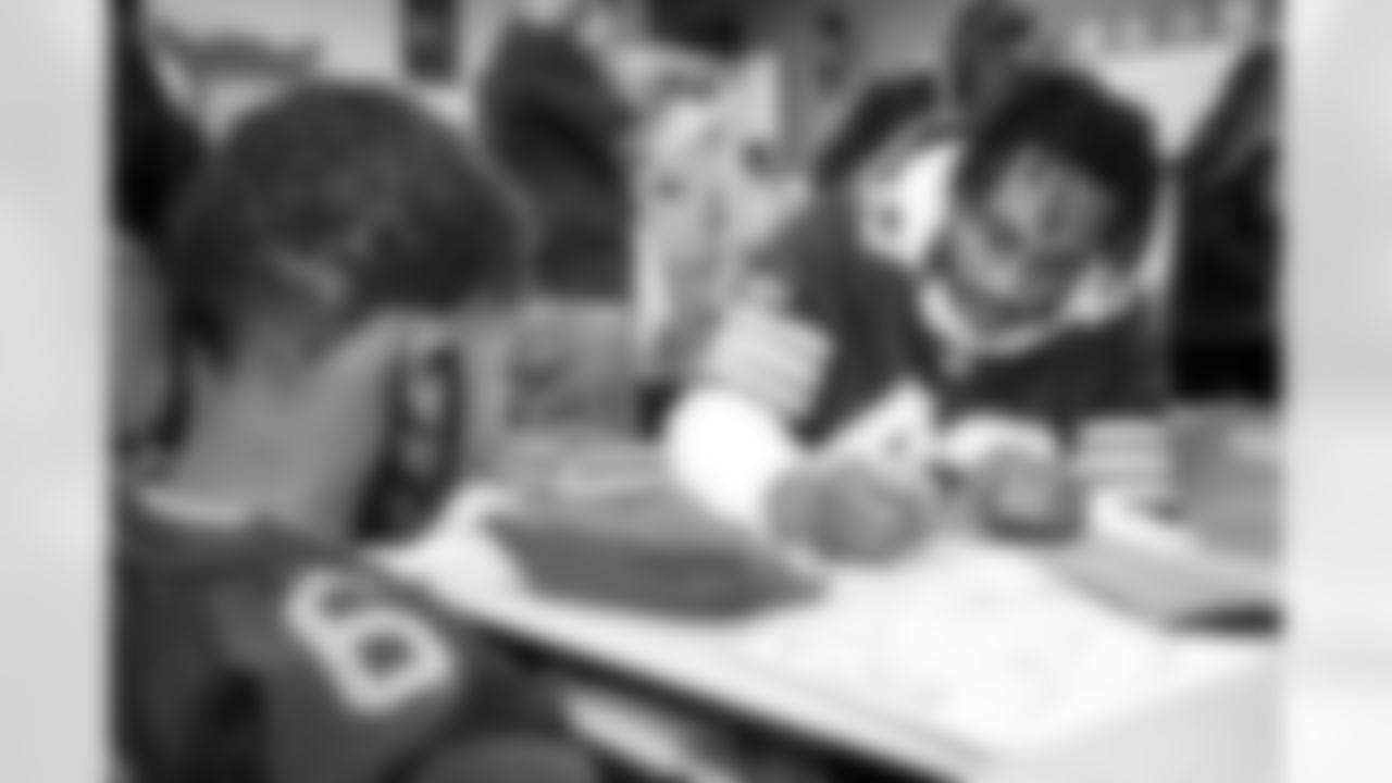 The Cleveland Browns Foundation visited John F. Kennedy Elementary School for 10 days of giving, presenting an Arby's Foundation check to the Stay in the Game network on December 7, 2021.