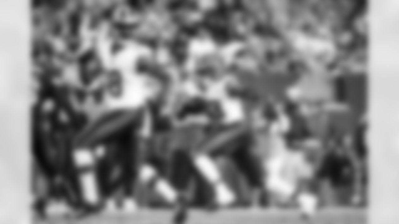 A player during a preseason NFL football game between the Washington Commanders and Cleveland Browns on August 11, 2023 at Cleveland Browns Stadium.