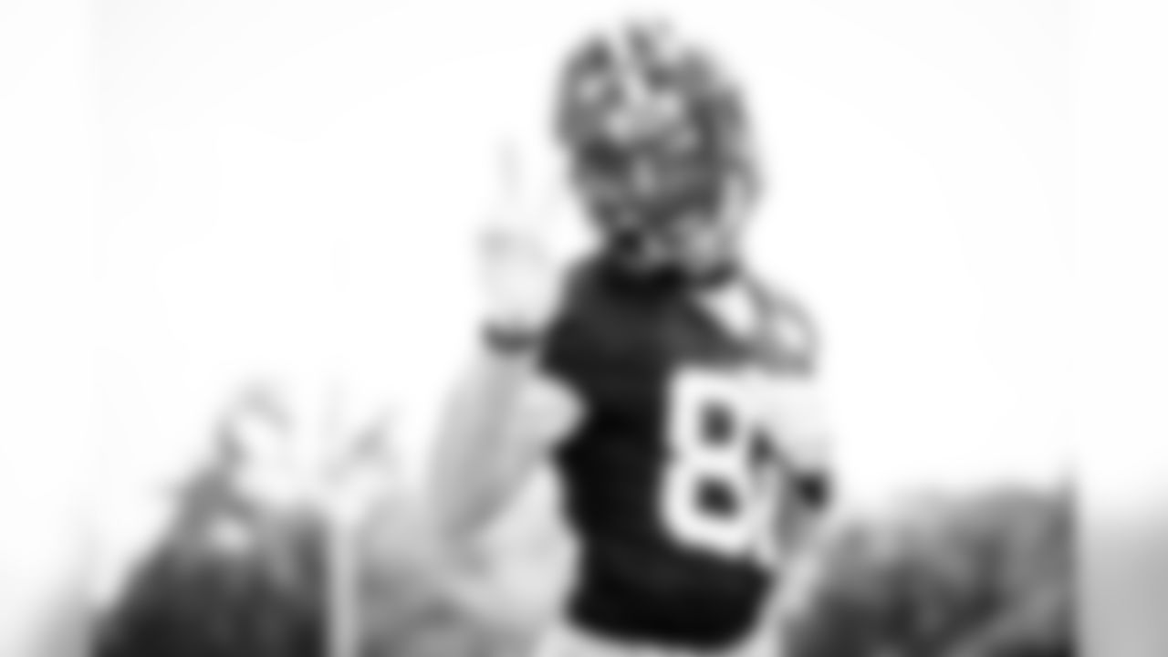 Wide receiver Rashard Higgins (82) during practice on August 13, 2020