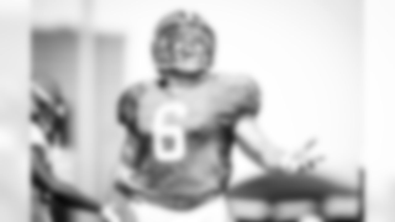 Quarterback Baker Mayfield (6) during the sixth day of training camp on August 3, 2021.