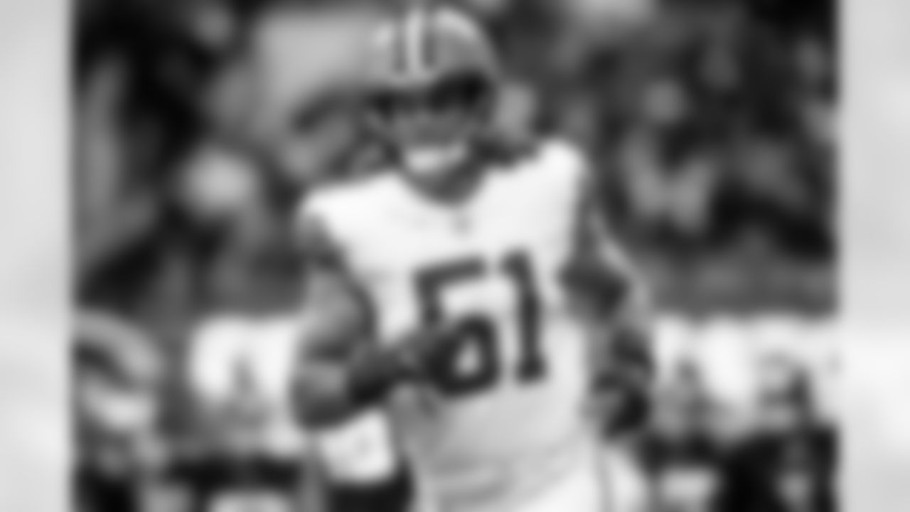 Linebacker Jordan Kunaszyk (51) during a NFL football game between the Cleveland Browns and Atlanta Falcons on October 2, 2022 at Mercedes-Benz Stadium. The Browns lost 20-23.