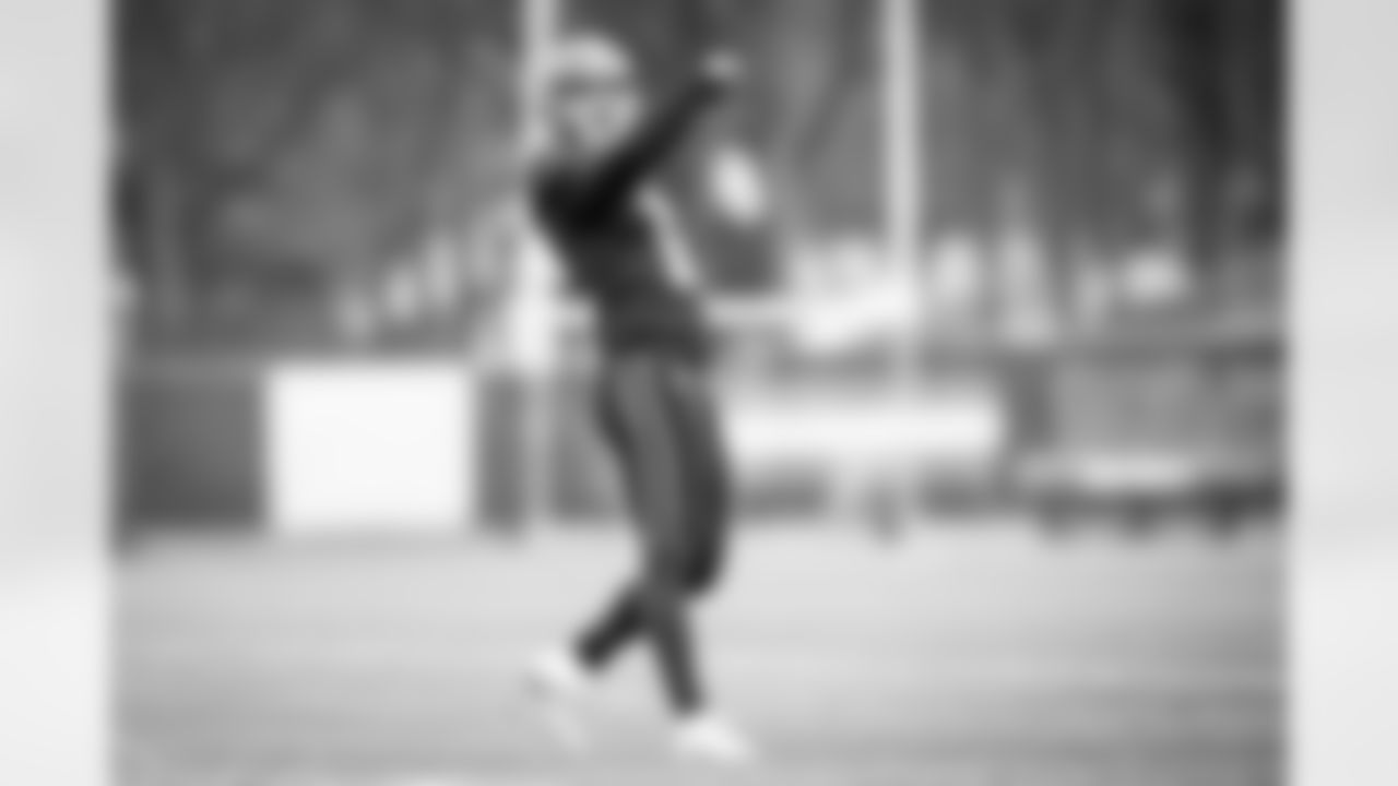 Kicker Chris Blewitt (12) during practice on December 30, 2021.