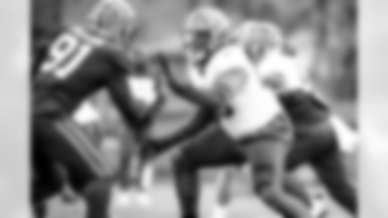Offensive tackle James Hudson III (66) during practice on November 3, 2021.