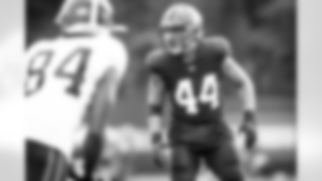 Linebacker Sione Takitaki (44) during the eleventh day of training camp on August 10, 2021.