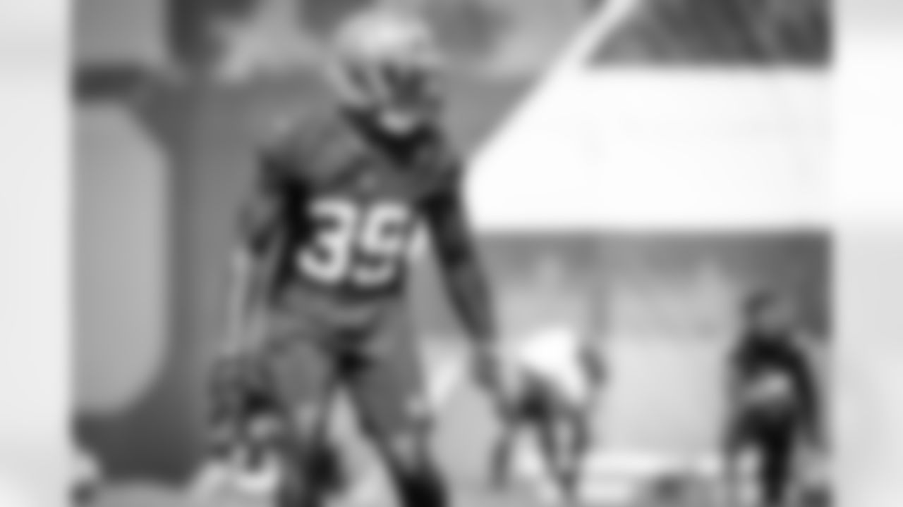 Safety Richard LeCounte III (39) during the first day of training camp on July 28, 2021.
