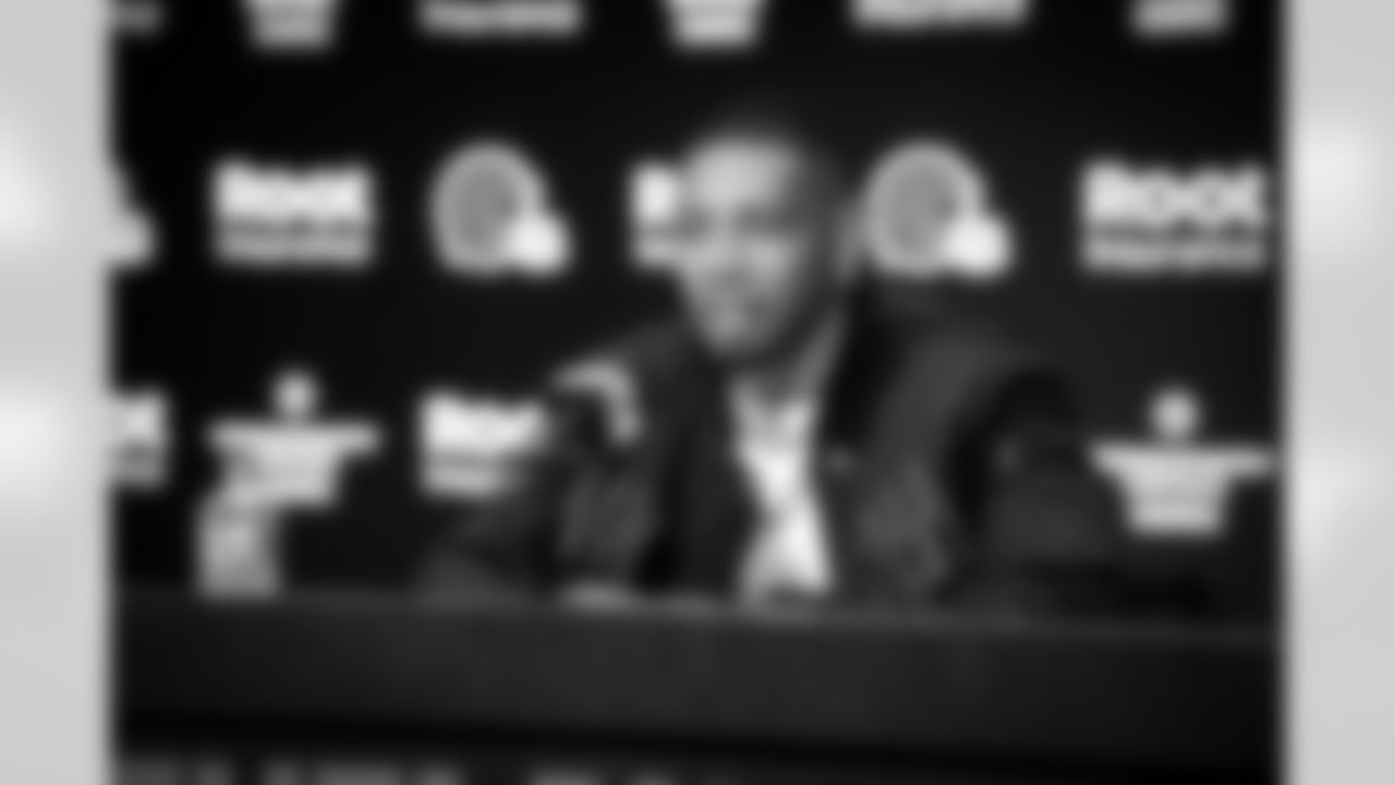 Joe Haden Retirement Press Conference in the Dino Lucarelli Media Center at CrossCountry Mortgage Campus on October 29, 2022.