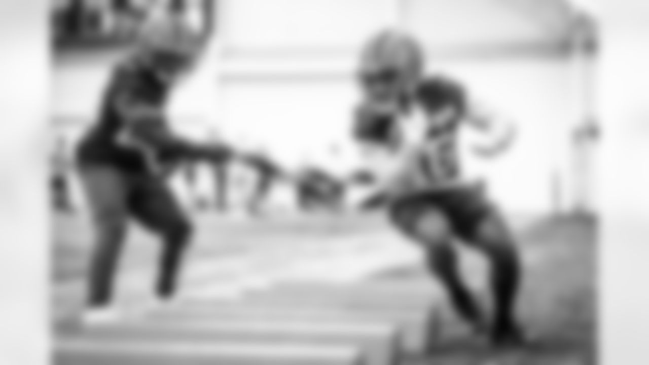 Running back Benny LeMay (16) during practice on January 6, 2022.
