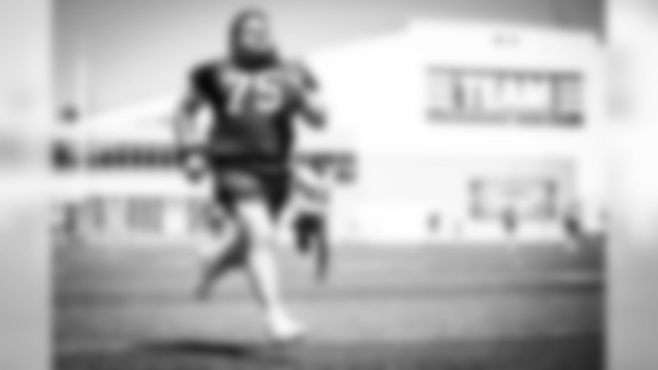 Offensive guard Joel Bitonio (75) during workouts on August 7, 2020