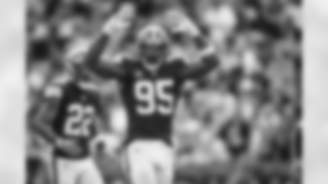 Defensive end Myles Garrett (95) during a NFL football game between the New York Jets and Cleveland Browns on September 18, 2022 at FirstEnergy Stadium.