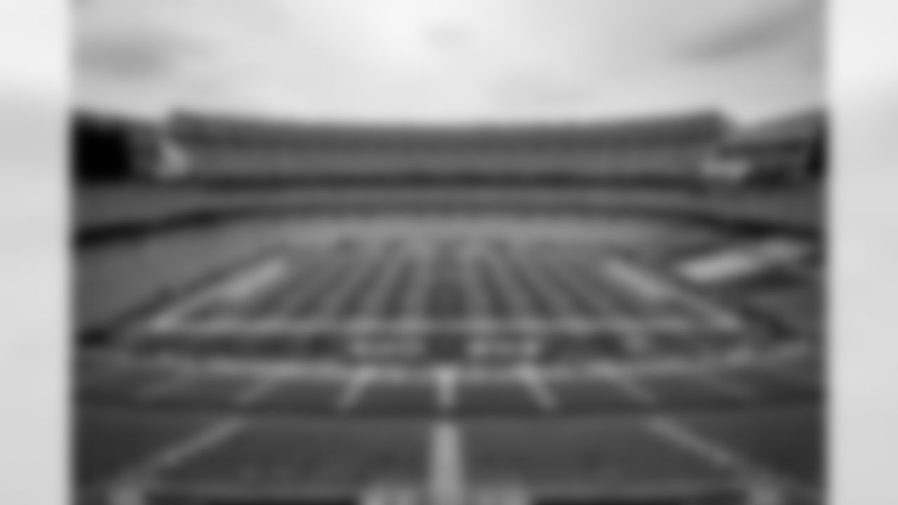 The stadium before a NFL football game between the Cincinnati Bengals and Cleveland Browns on September 10, 2023 at Cleveland Browns Stadium.