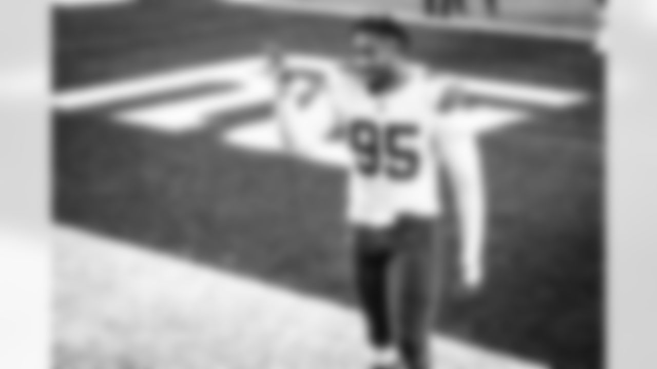 Defensive end Myles Garrett (95) after a NFL football game between the Cleveland Browns and New York Giants on December 20, 2020 on Sunday Night Football at MetLife Stadium. The Browns won 20-6.