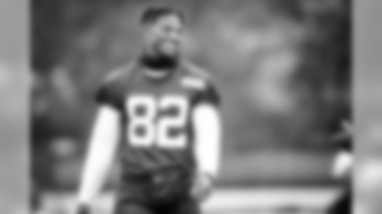 Wide receiver Rashard Higgins (82) during workouts on August 4, 2020