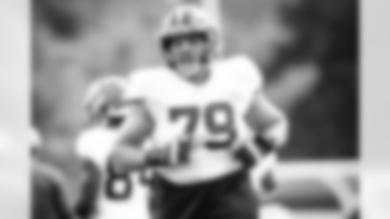 Offensive tackle Drew Forbes (79) during the eleventh day of training camp on August 10, 2021.