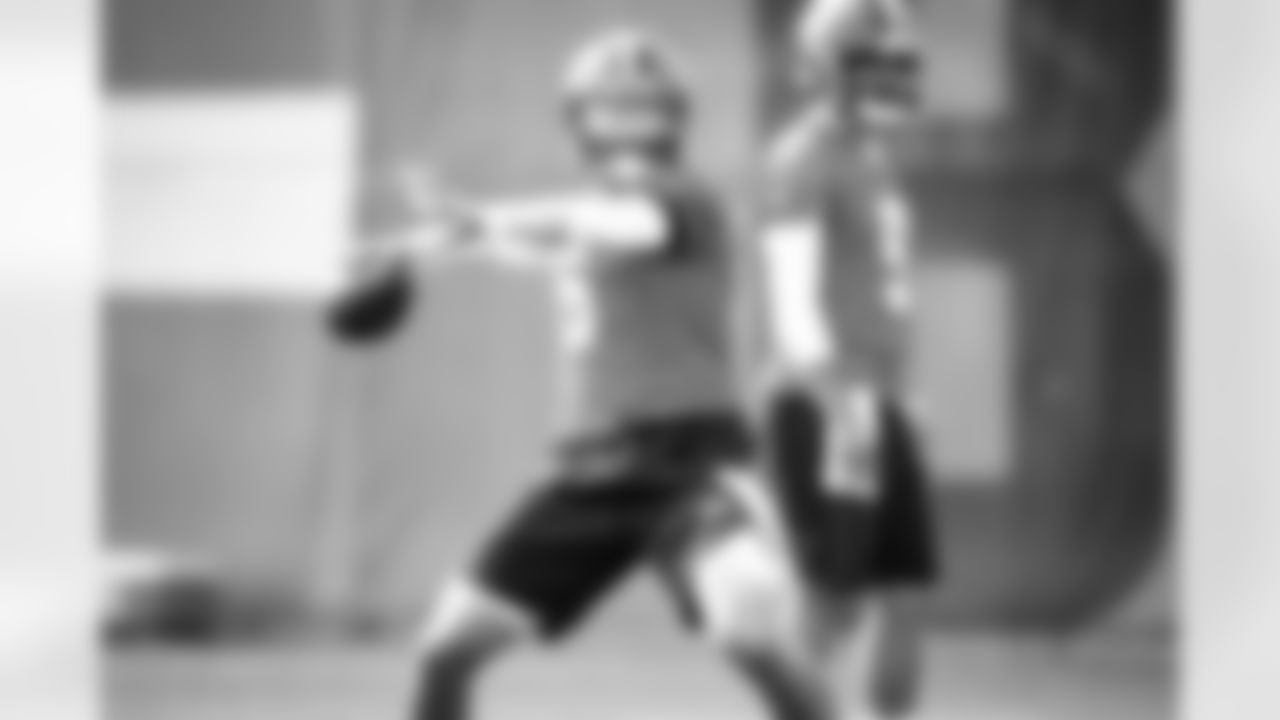 Quarterback Baker Mayfield (6) during practice on October 6, 2021.