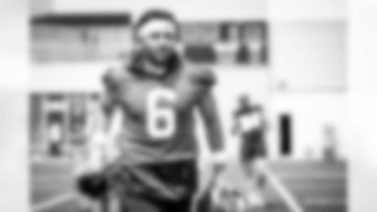 Quarterback Baker Mayfield (6) during the fourth day of training camp on July 31, 2021.