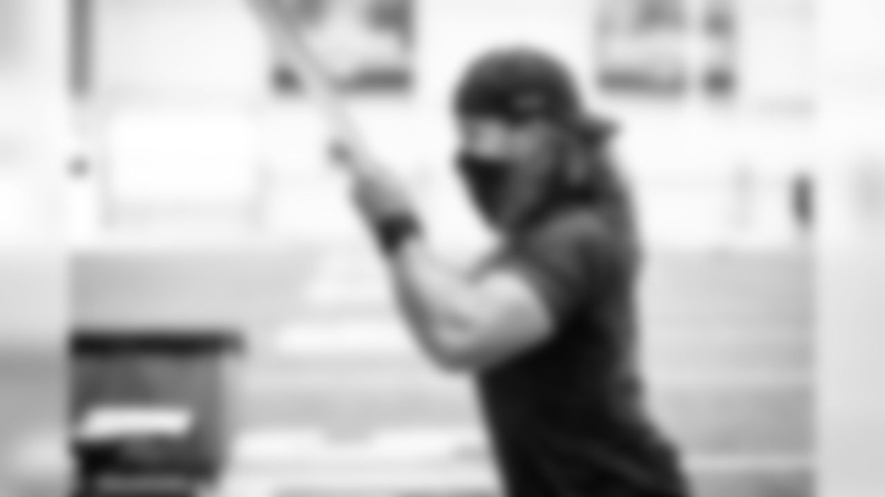 Punter Jamie Gillan (7) during workouts on August 4, 2020